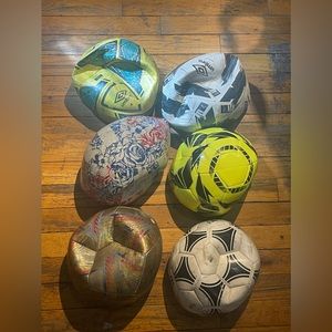 Lot of 6 used size 5 soccer balls